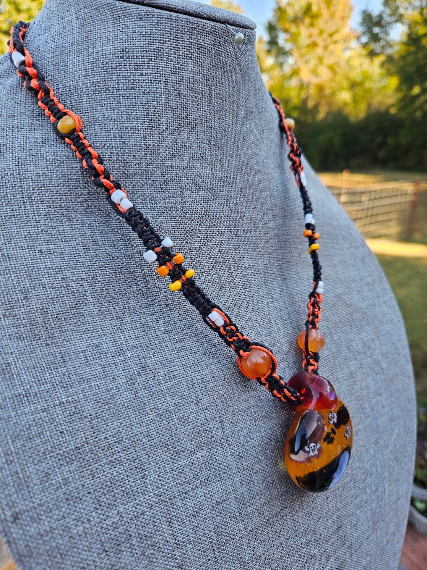 Halloween Nights Hemp Necklace