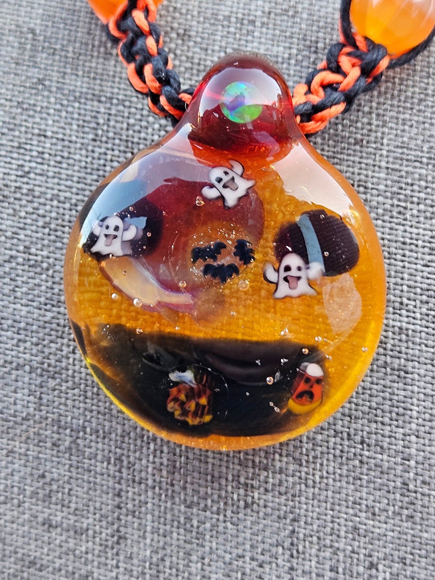 Halloween Nights Hemp Necklace