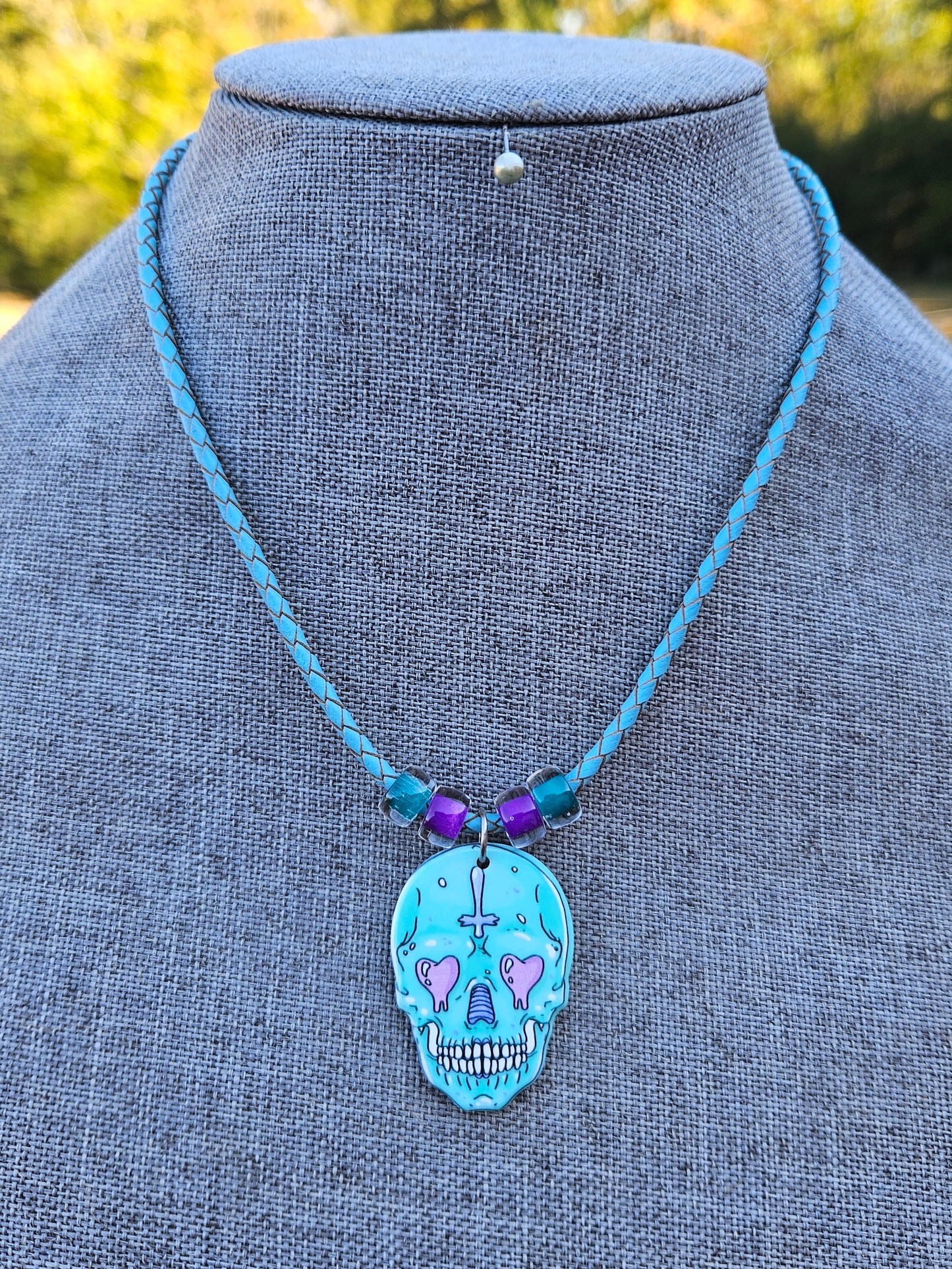 Blue Skull Necklace