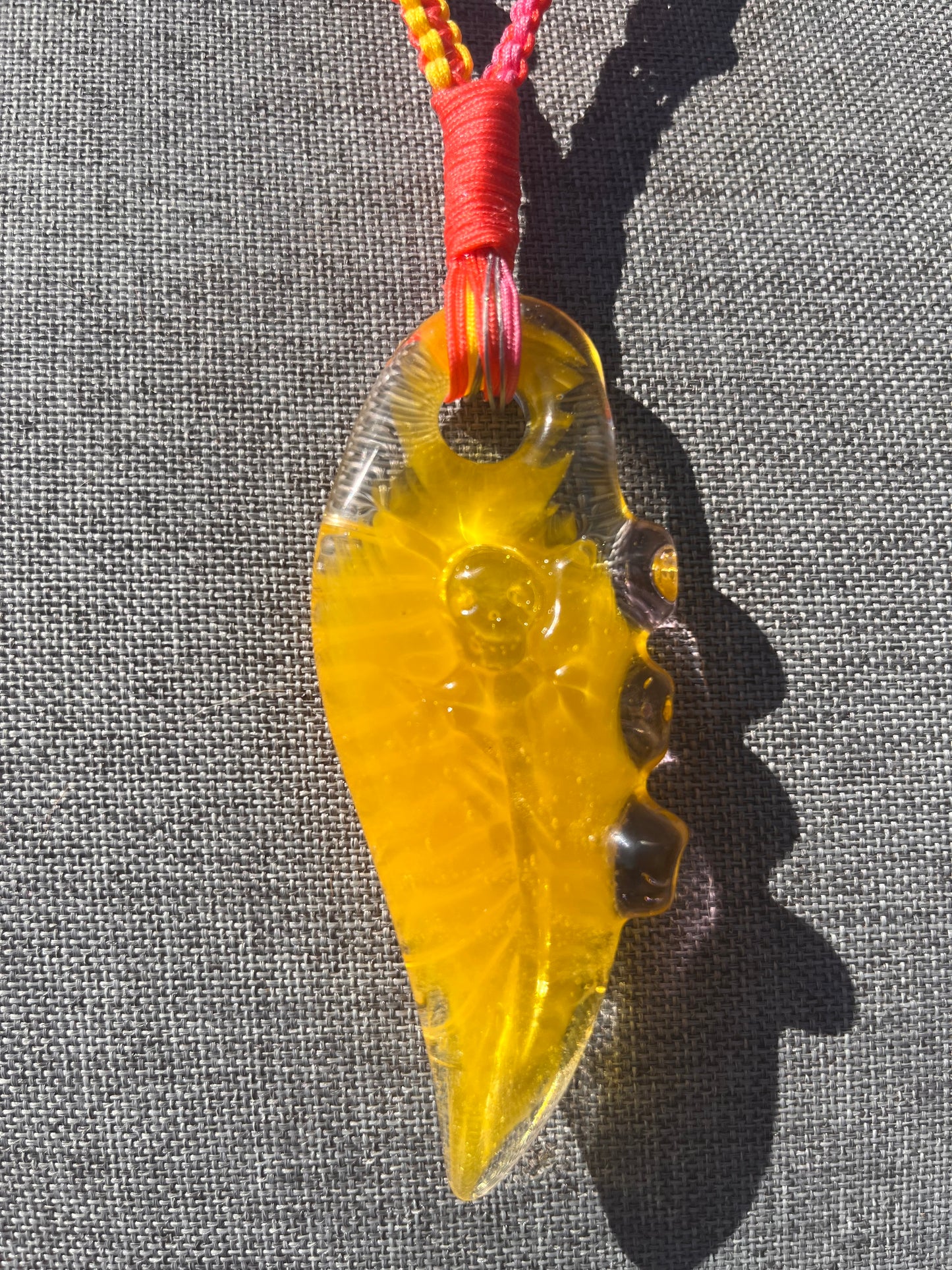 Strawberry Lemonade Death Dagger Nylon Necklace ft. @bufoglassworks