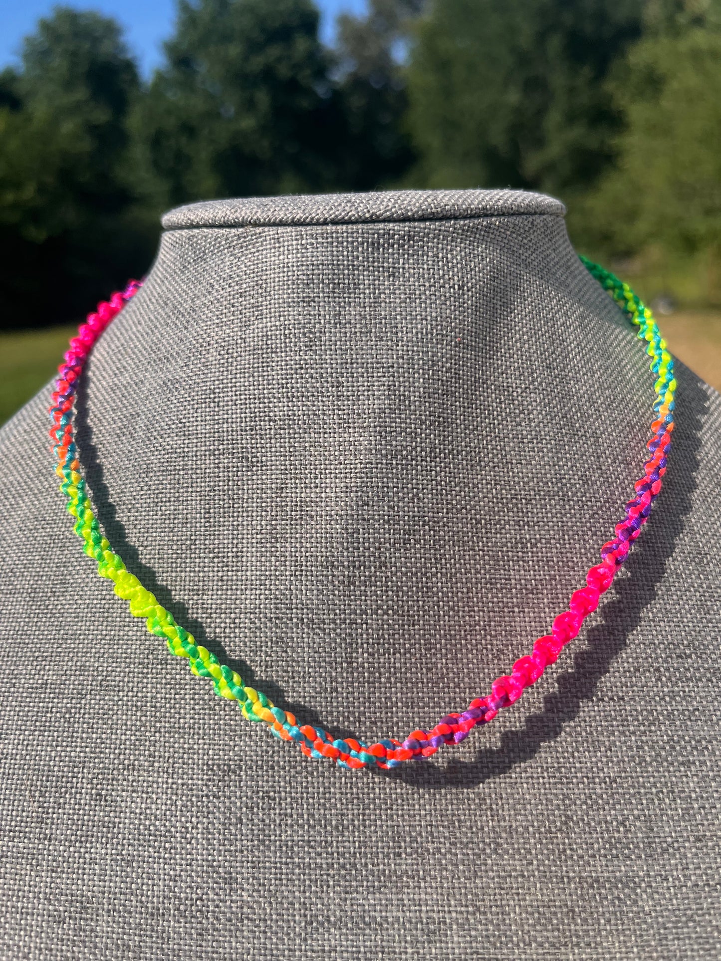 Neon Rainbow Variegated Silk Universal Cord