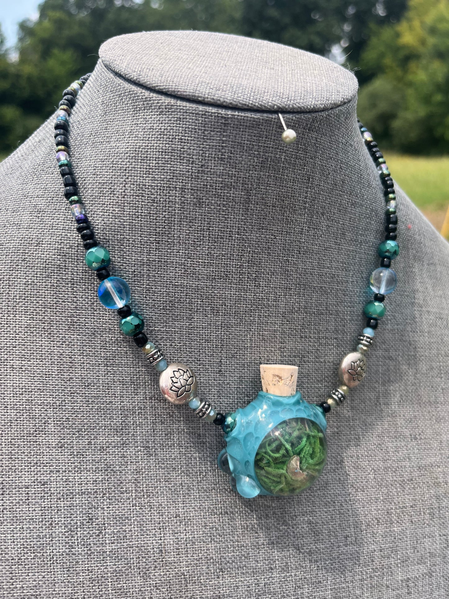 Lotus Moon Beaded Necklace ft. Ninjahglass Terrarium