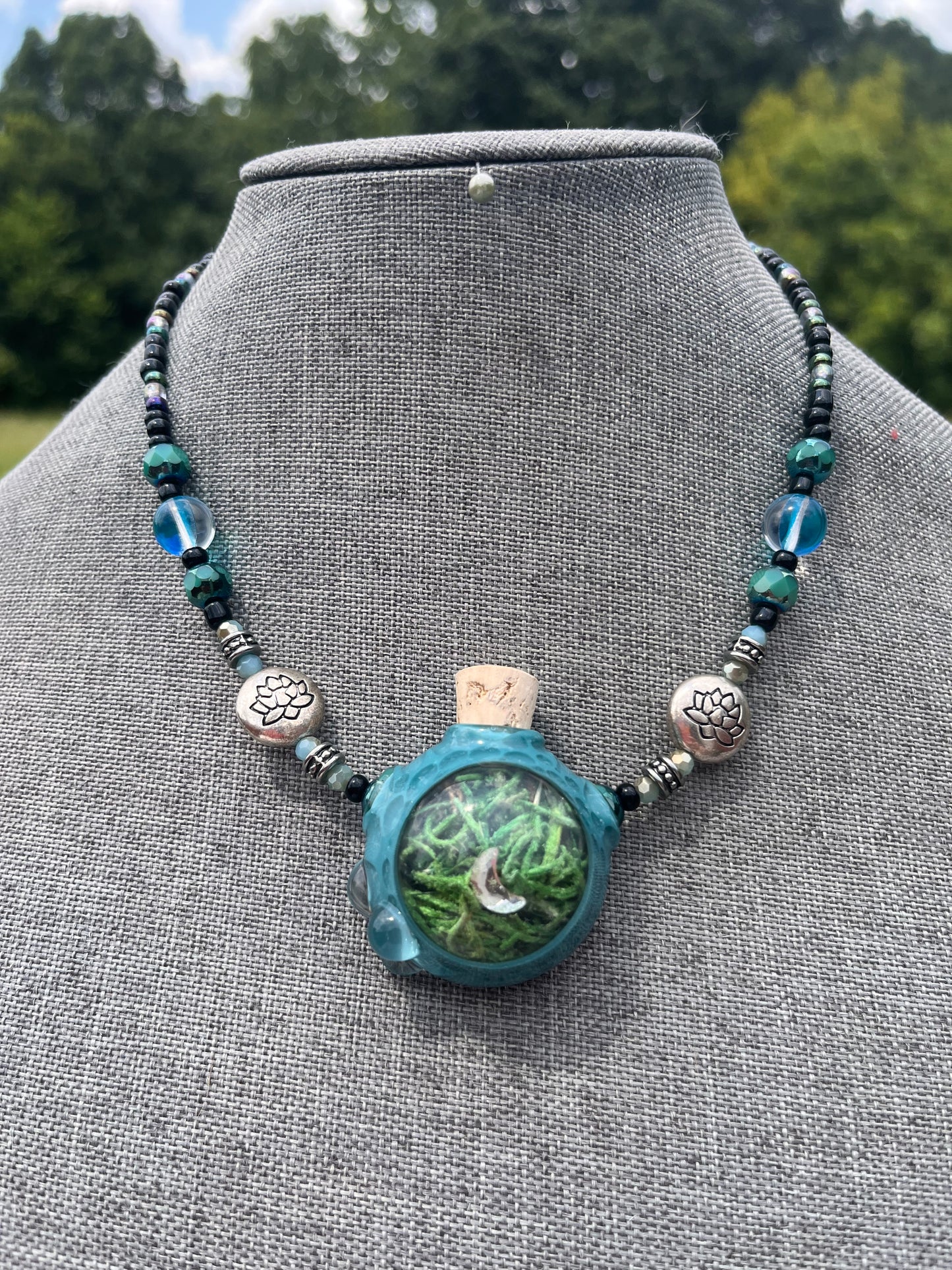 Lotus Moon Beaded Necklace ft. Ninjahglass Terrarium