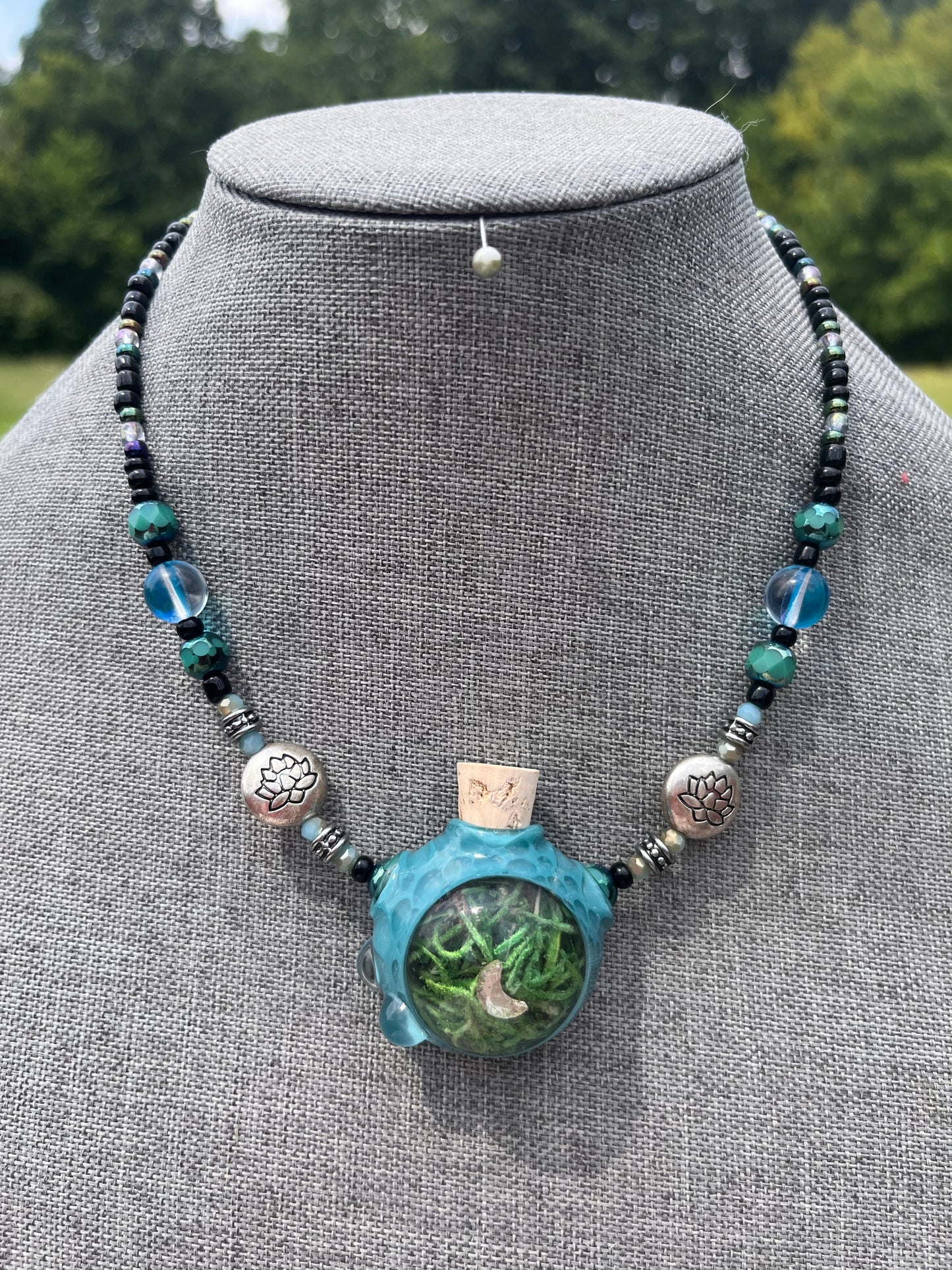 Lotus Moon Beaded Necklace ft. Ninjahglass Terrarium