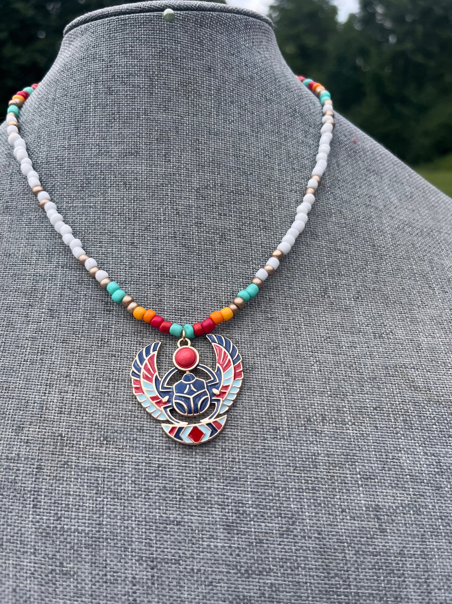 Wings of Ra Beaded Necklace