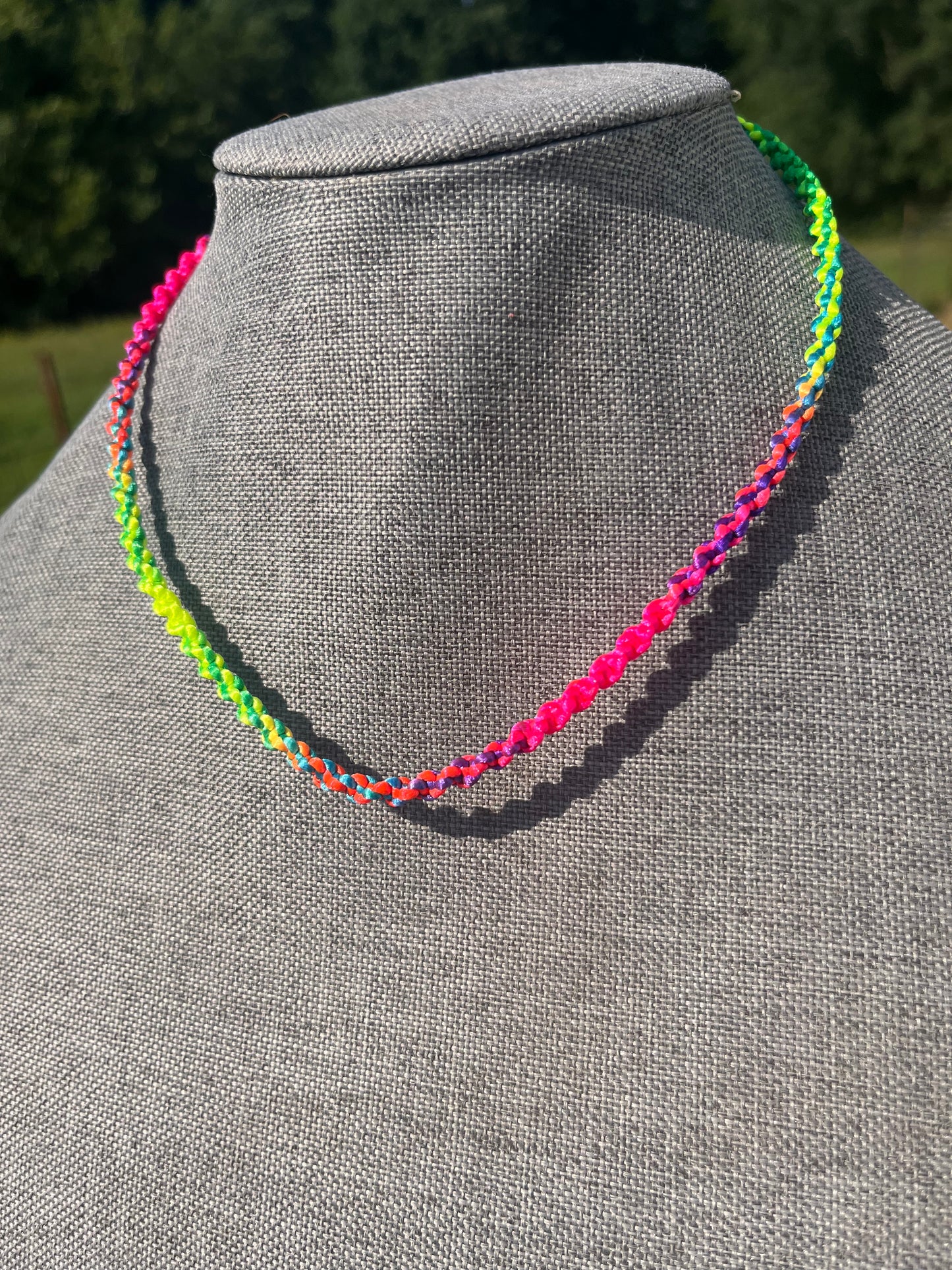 Neon Rainbow Variegated Silk Universal Cord