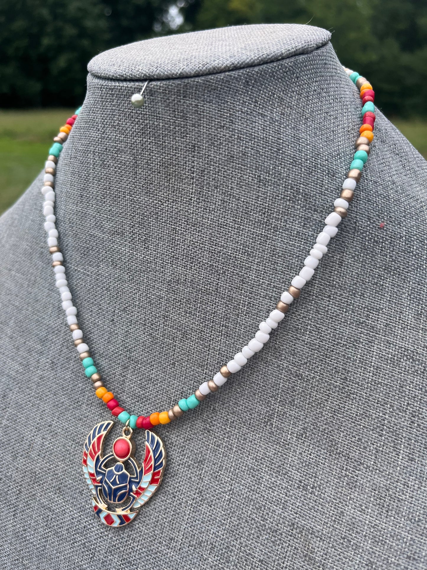 Wings of Ra Beaded Necklace