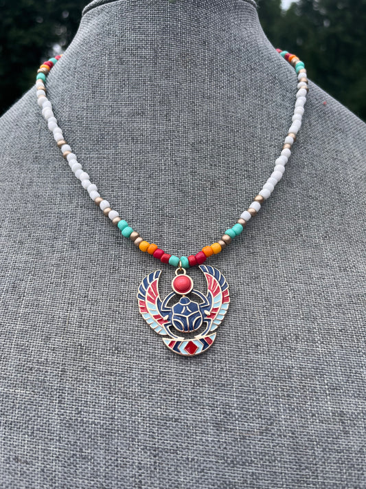 Wings of Ra Beaded Necklace