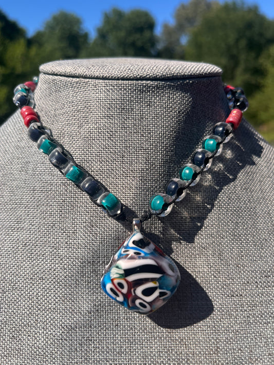 One Long Strange Trip Beaded Choker/Small Necklace