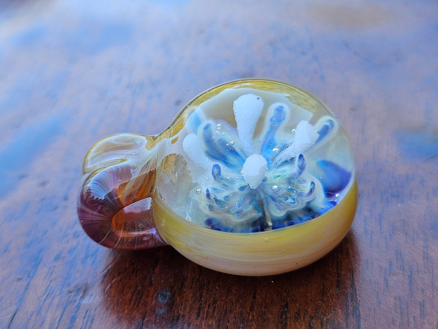 Natural Blossom Glass Pendant