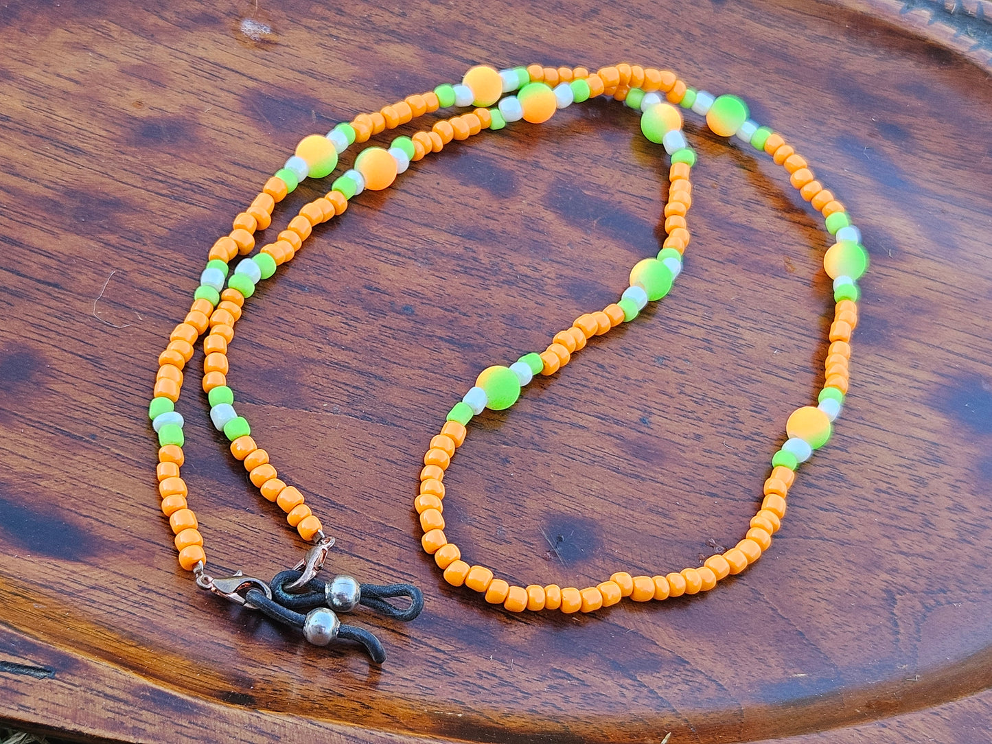 Neon Orange Eyeglass Chain