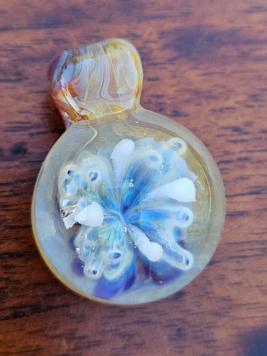 Natural Blossom Glass Pendant