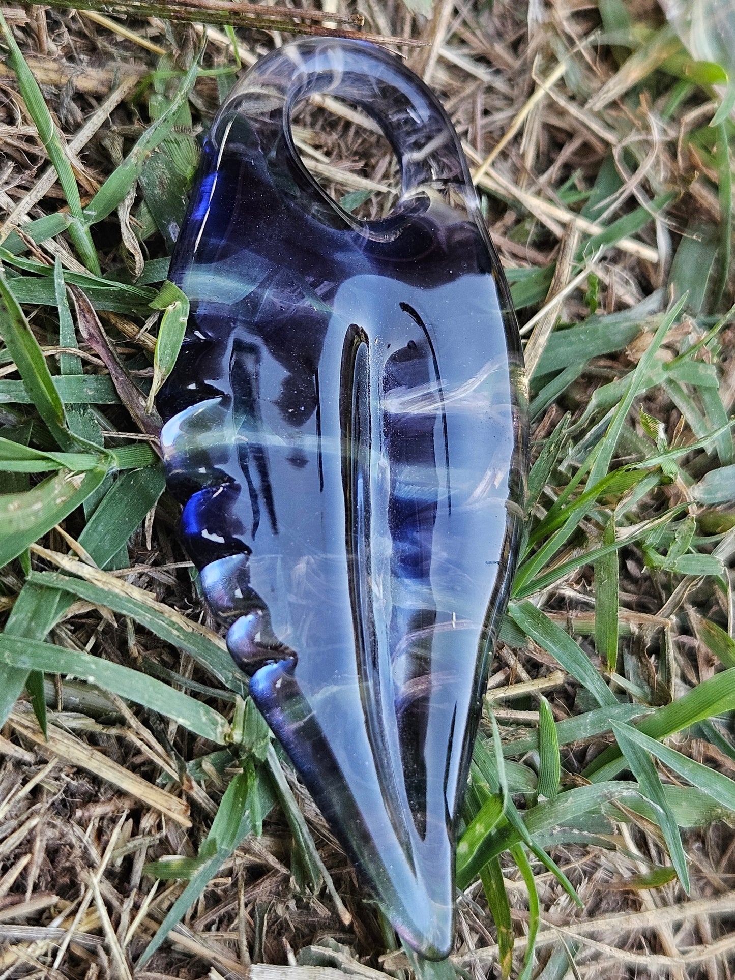 Striped Glass Blade Pendant