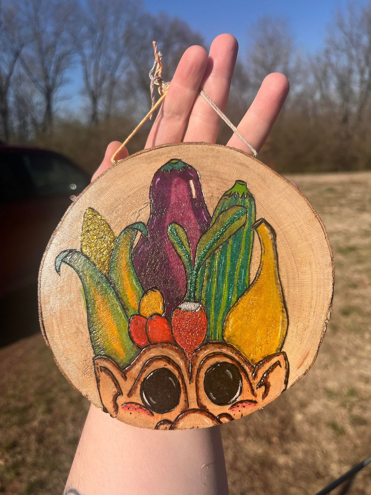 "MyVeggieFriend" Wood Burned Wall Hanging