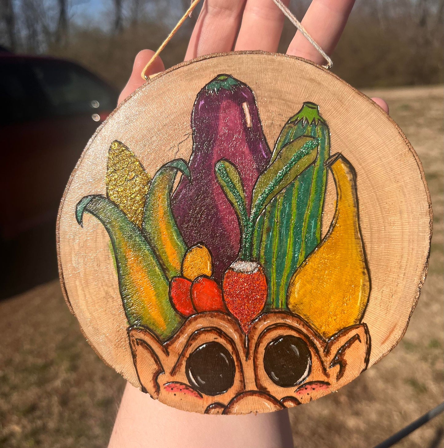 "MyVeggieFriend" Wood Burned Wall Hanging