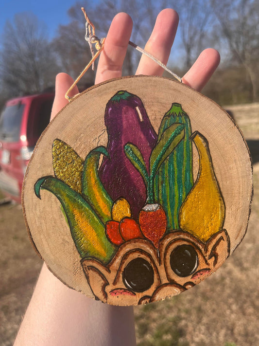 "MyVeggieFriend" Wood Burned Wall Hanging