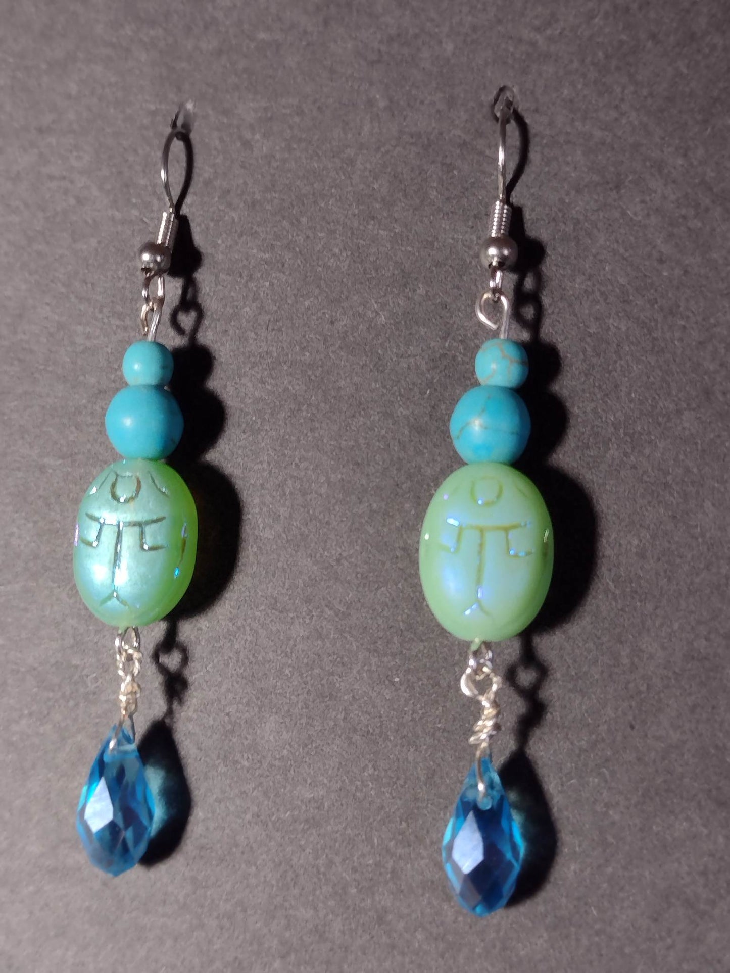 Tears of the Nile Scarab Earrings