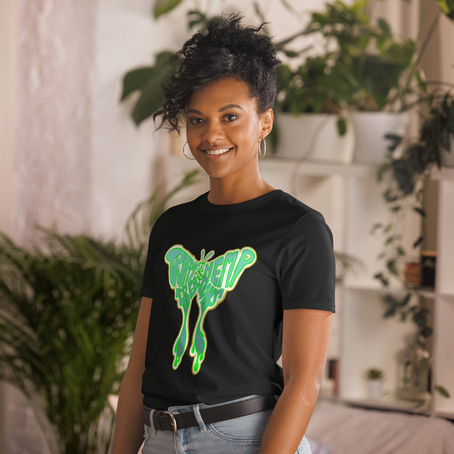 THC Luna Moth Black T-Shirt